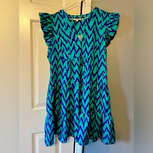 Umgee Dresses & Skirts - Umgee  turquoise, and Navy dress. Size medium